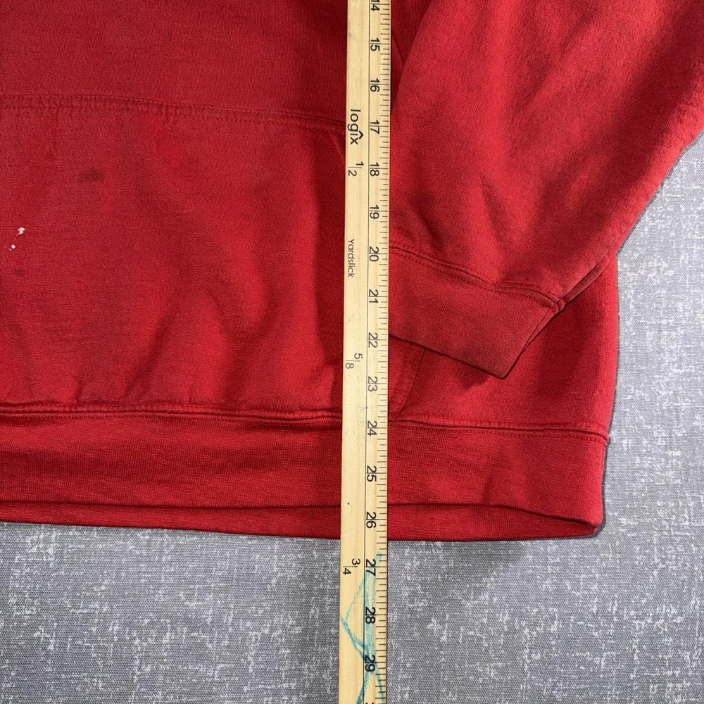 Gildan Hoodie Mens XL Red H-E-B Polar Bear Graphic Fleece Pullover Sweatshirt - Picture 8 of 13